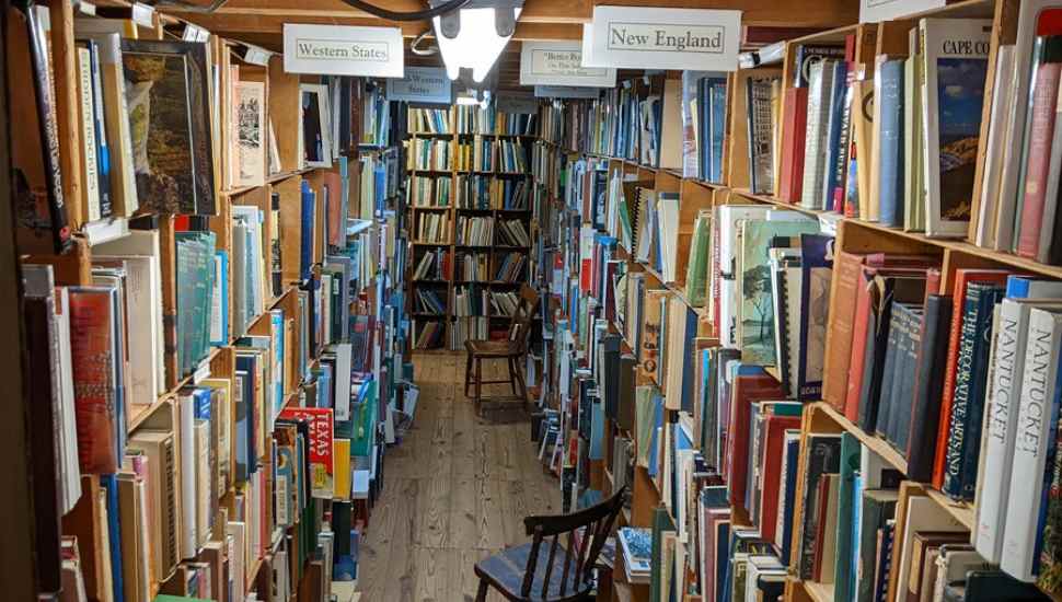 books on shelves