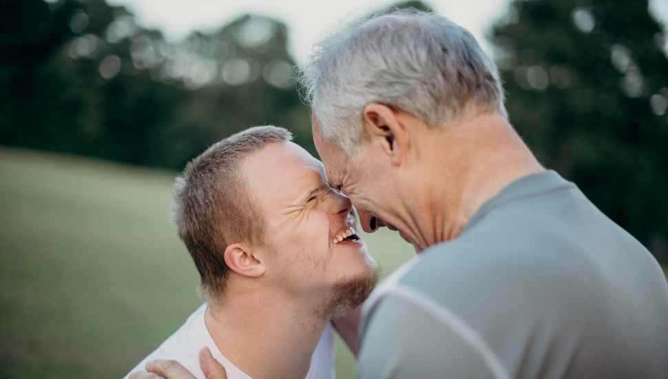 older man and teenager