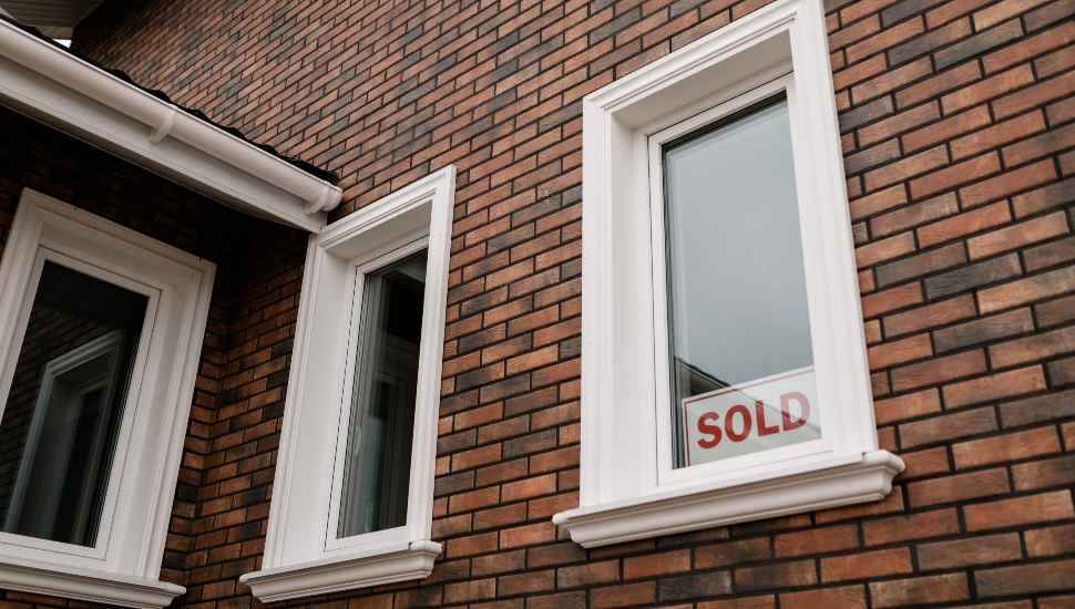 sign in a window