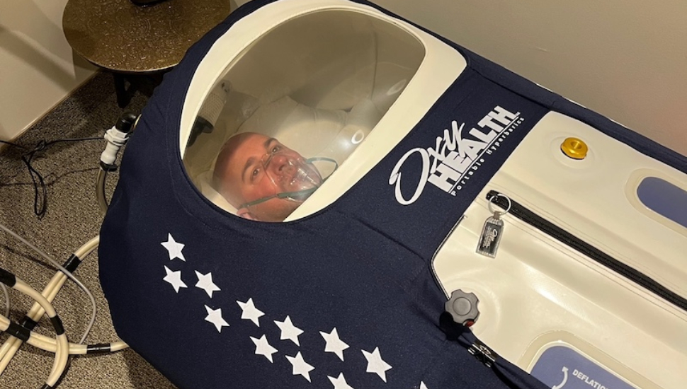 Dave Shollock in Restore Health tank