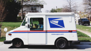 USPS mail delivery truck