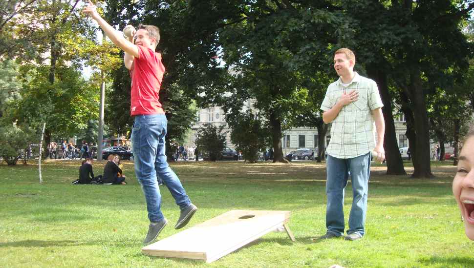 two men playing a game