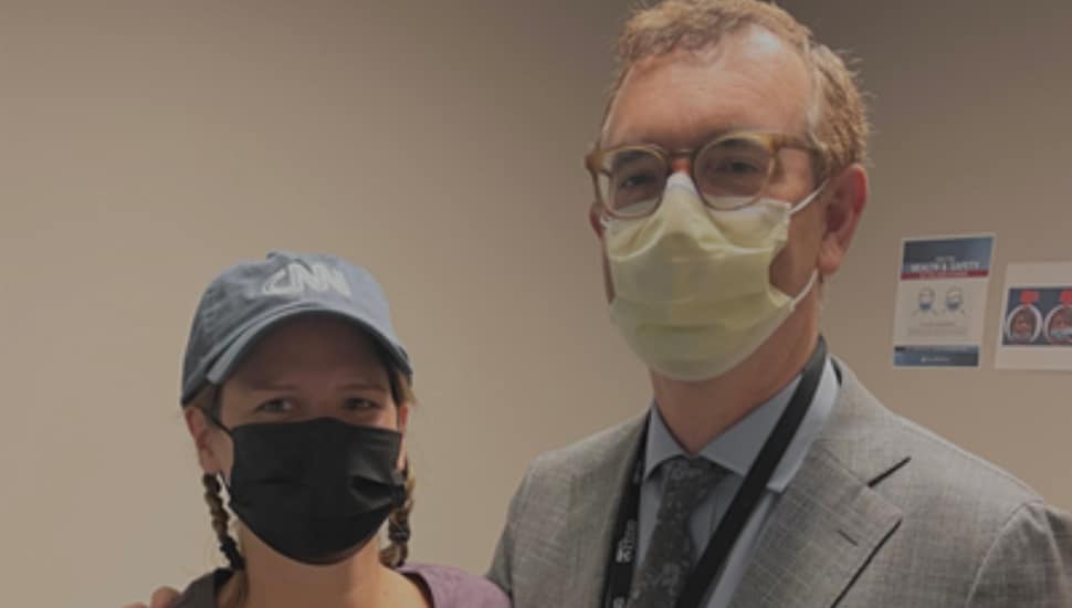 Kasie Hunt and Dr. Yosher