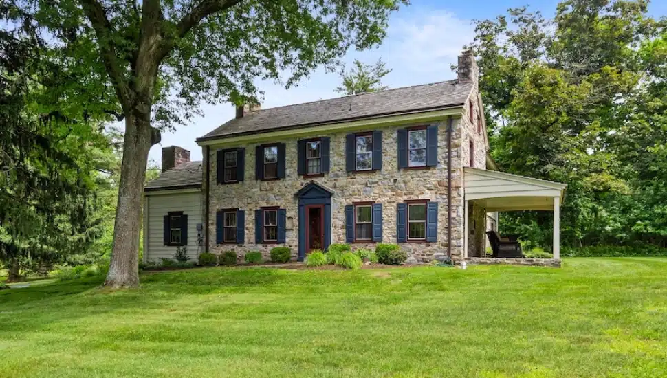 Colonial Farmhouse with Additions That Have Kept Up with the Changing Times Now on the Market in Malvern
