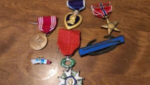 Leslie Simmler WWII medals