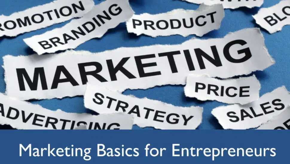 Marketing Basics for Entrepreneur sign
