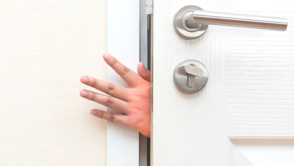 hand caught in door