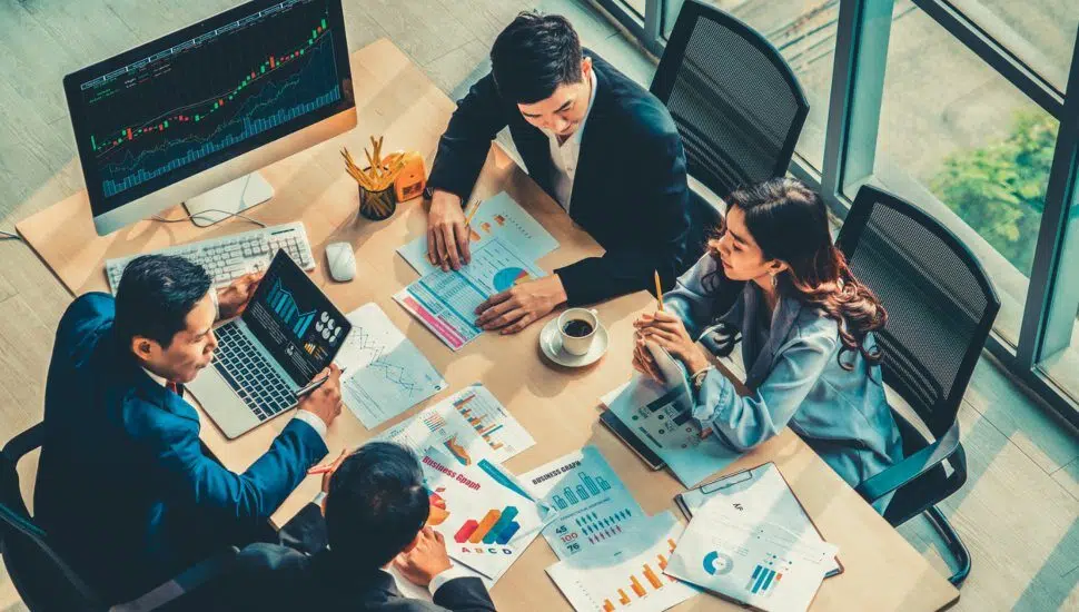 group of people in workplace