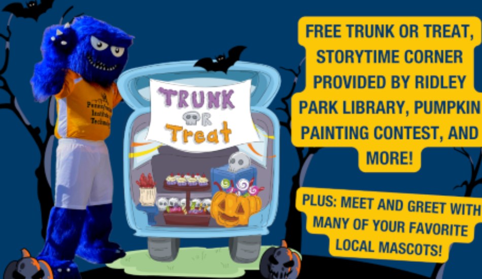 A flyer promoting the Pennsylvania Institute of Technology Monster Bash Trunk or Treat Oct. 21
