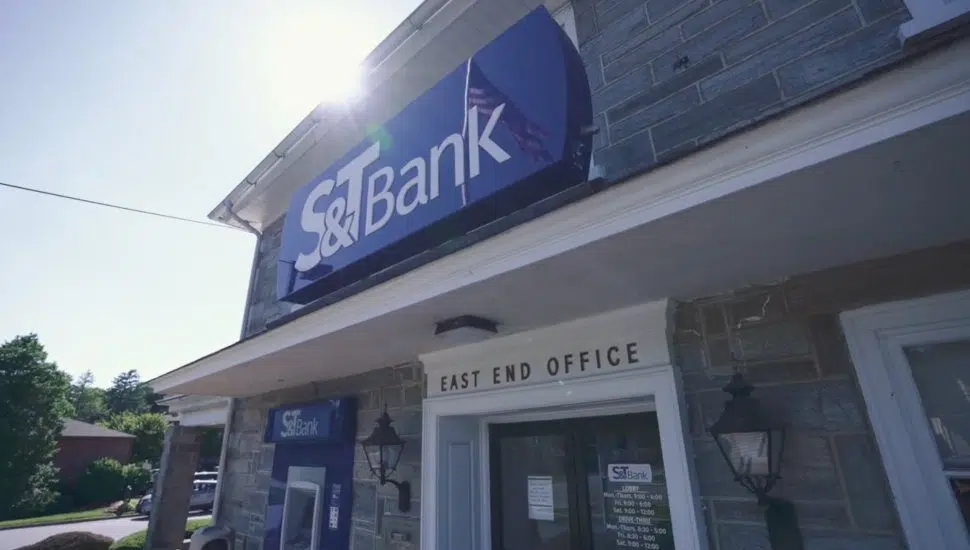outside of East End office of S&T Bank