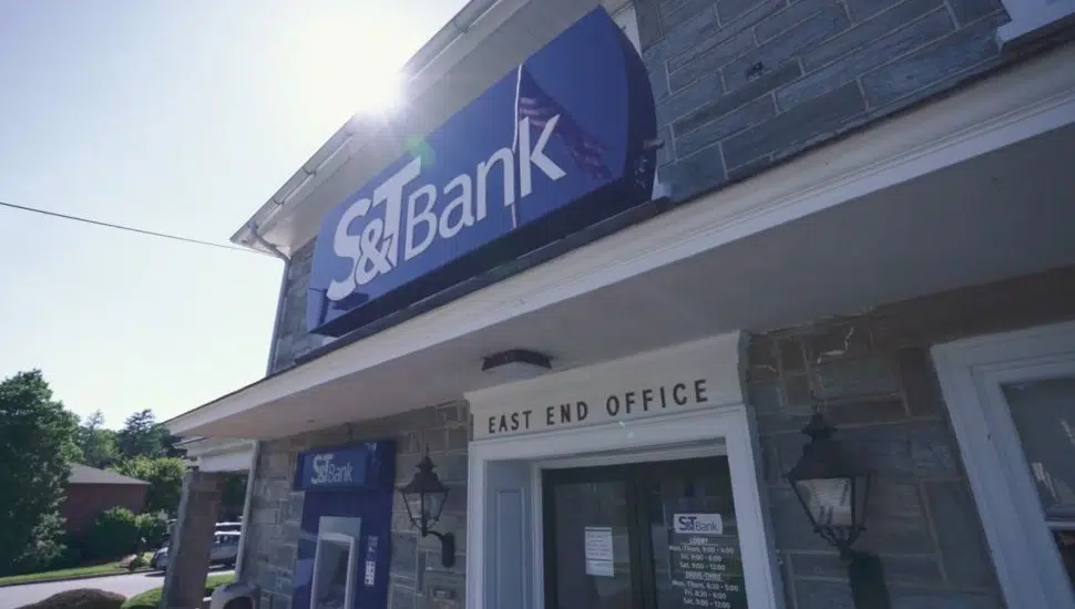 outside of East End office of S&T Bank