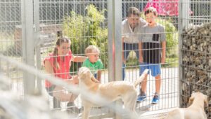 family at animal rescue