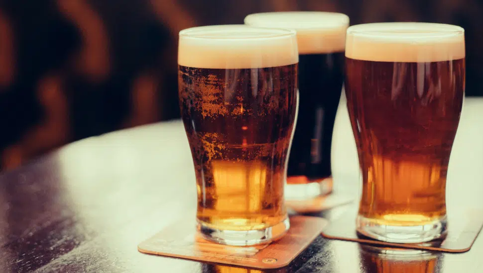 local craft breweries flight of beer