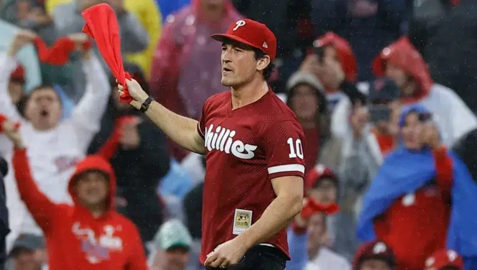 Miles Teller at Phillies game