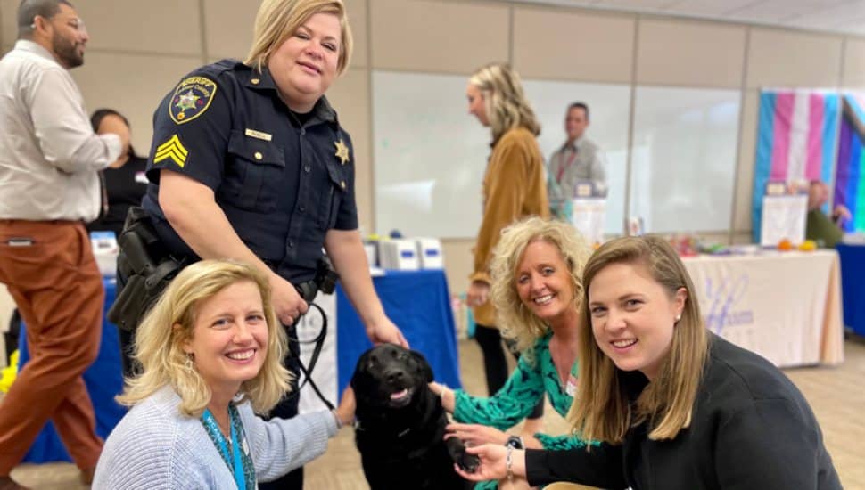 Chester County Sheriff’s Office’s Comfort K-9 Demonstrated His Skills in Helping People Reduce Stress
