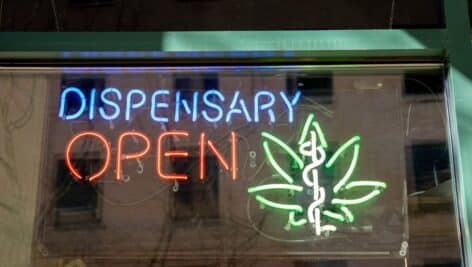 cannabis dispensary neon sign