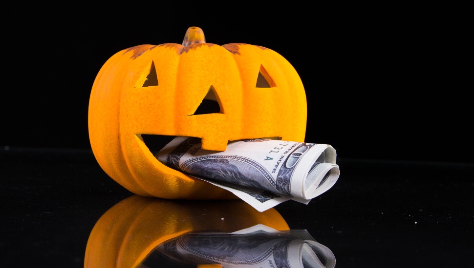 Pumpkin on black. High resolution. 3D render