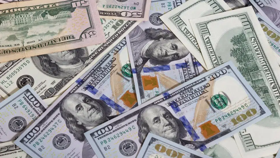pile of money spread out