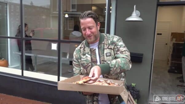 Barstool Sports CEO eating pizza