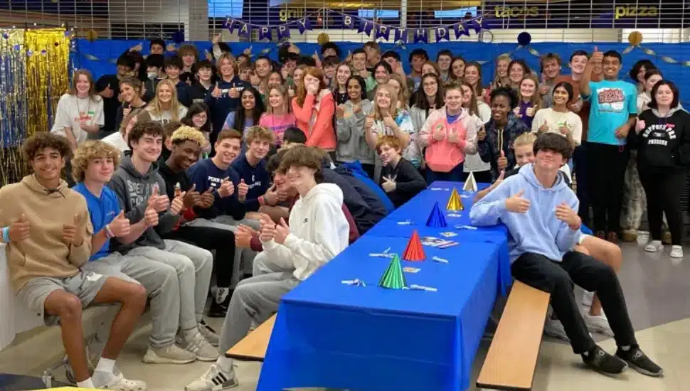 Best Buddies program participants celebrating