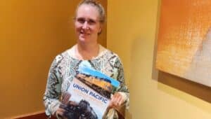 Author Beth Anne Keates with her new book.