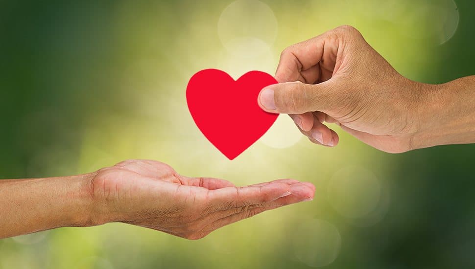 Charitable Seminar graphic hands with heart