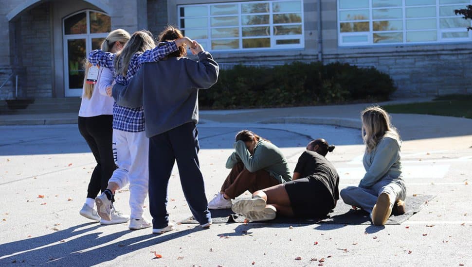 Immaculata students participate in mass casualty simulation to practice life saving skills