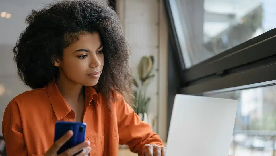 woman job searching