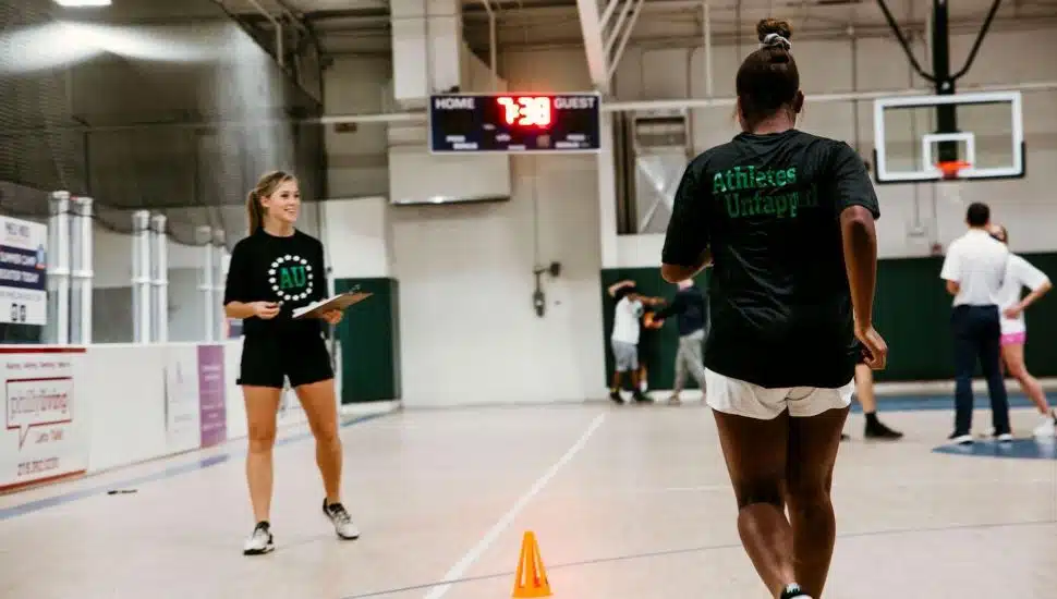 Athletes Untapped people practicing