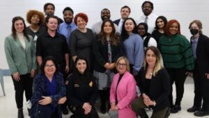 Participants and organizers of the Inside-Out Prison Exchange Program that included Penn State Brandywine students and incarcerated persons at the George W. Hilll Correctional facility