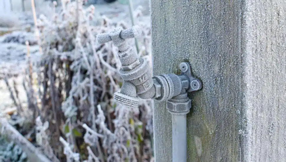 frozen water spout