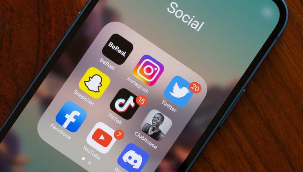 social media apps on phone