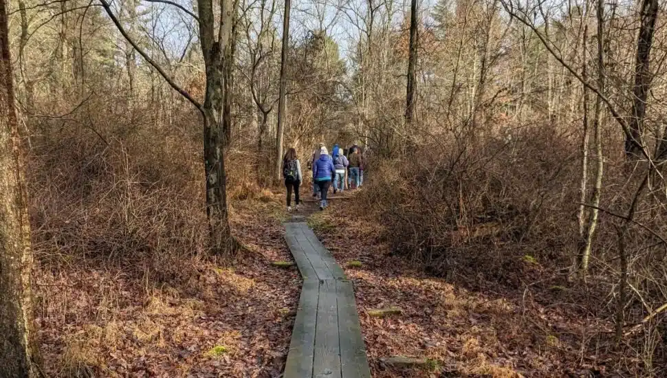 french creek state park path. one of the best places to run in the winter