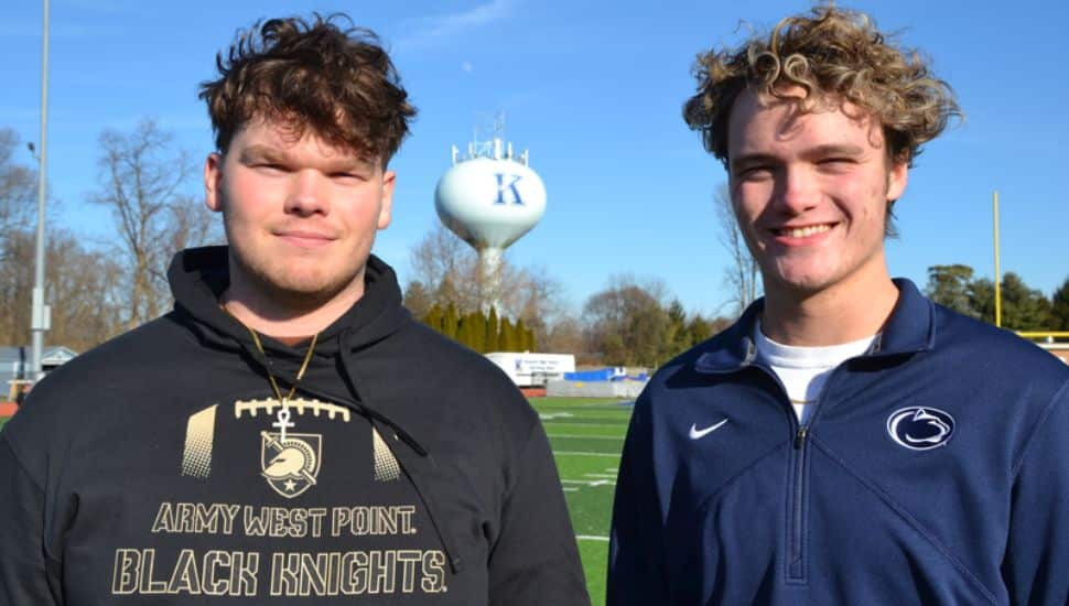 Kennett High School seniors Connor Tuk, left, and Ryan Barker