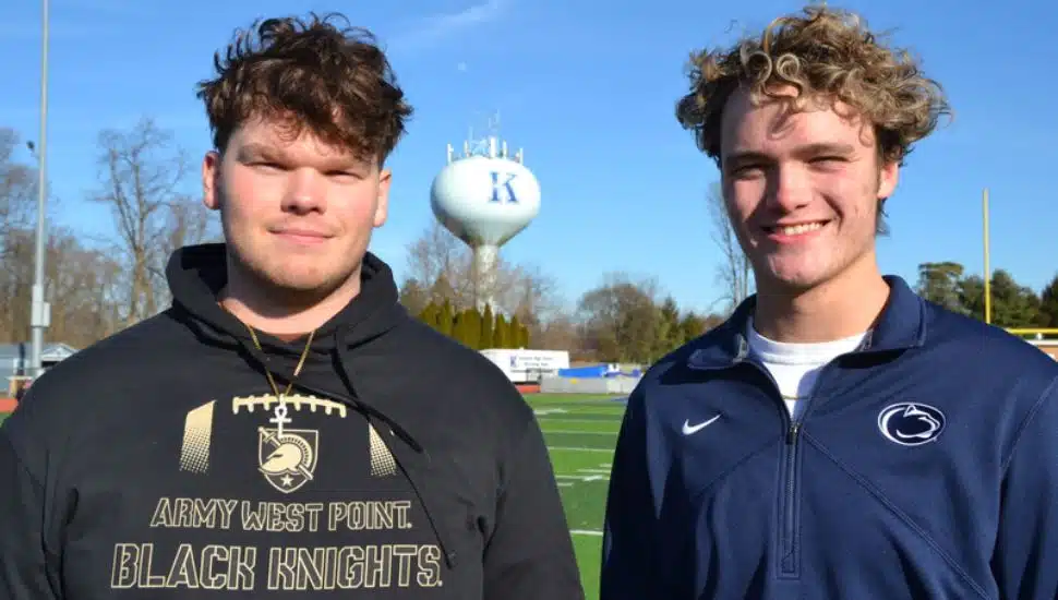 Kennett High School seniors Connor Tuk, left, and Ryan Barker