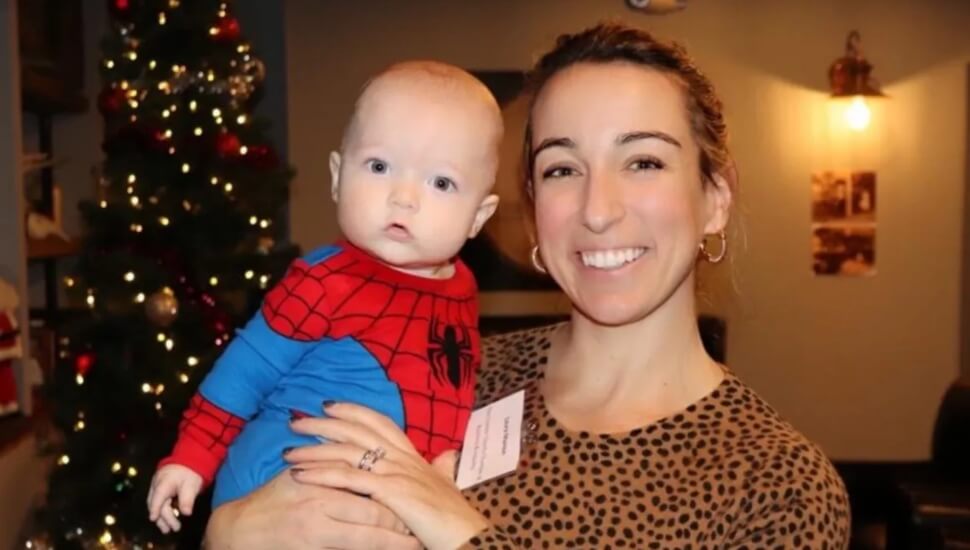 Laura Manion and her son