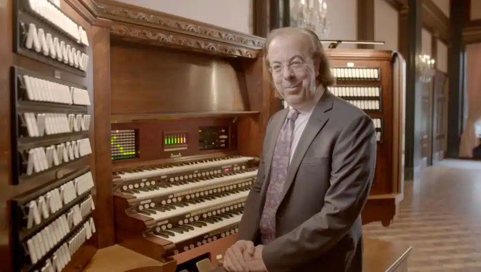 Peter Richard Conte, Longwood Gardens Principal Organist, with the Longwood Organ.