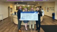 From left, James Robinson, S&T Bank regional manager for Central and Eastern, PA, Laura Schofield Pierson, YMCA of Greater Brandywine executive director, John Pierson, YMCA of Greater Brandywine mission advancement director and Frank Monterosso, S&T Bank brand ambassador.