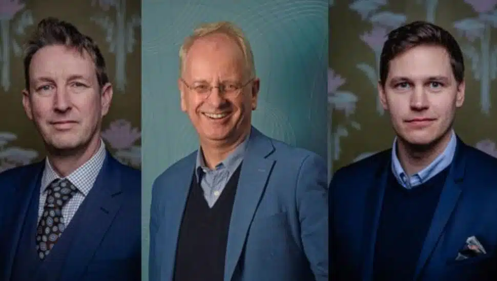 From left, Asle Toje, Henrik Syse, and Jørgen Watne Frydnes.