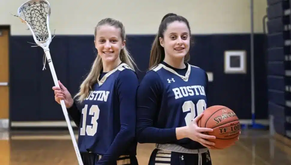 Laine, right, and Elizabeth McGurk.