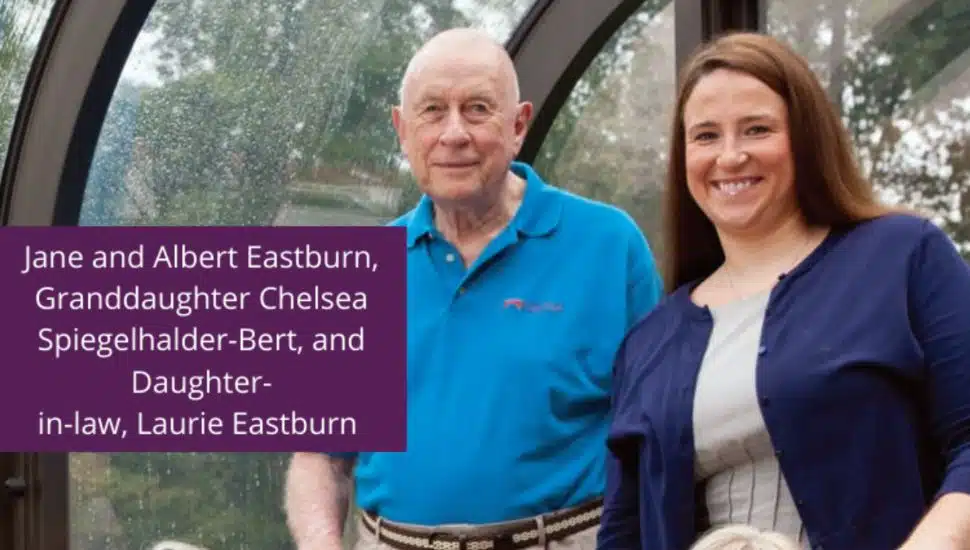 Albert Eastburn with granddaughter Chelsea.
