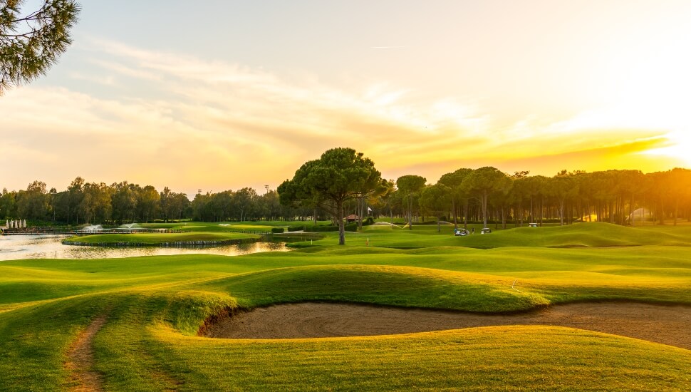 Golf Course at Sunset