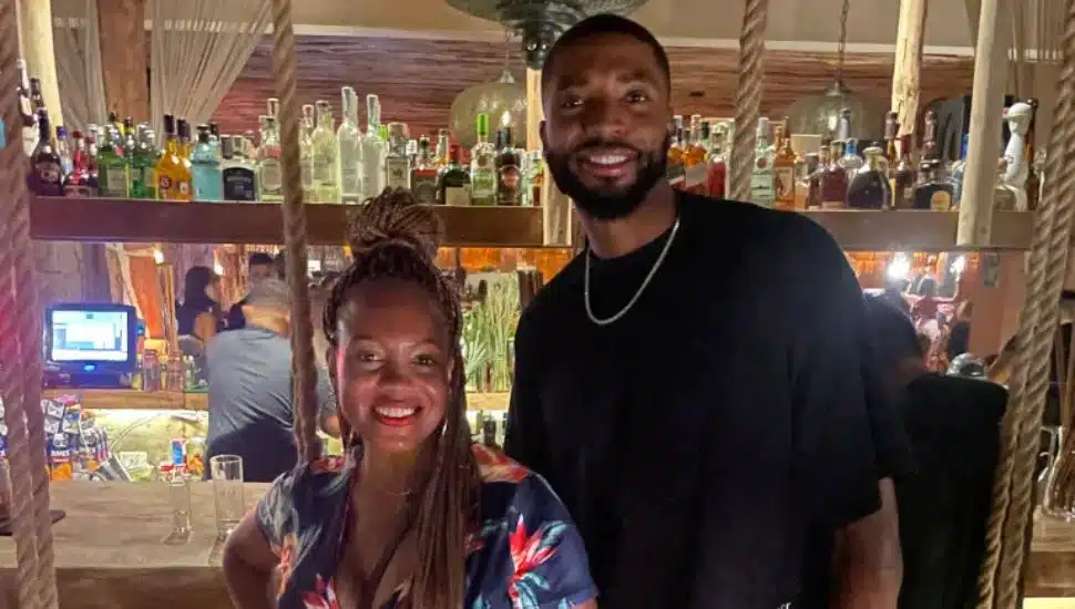Mikal Bridges with his mom Tyneeha Rivers,