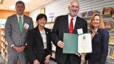 Commissioner Maxwell, Commissioner Moskowitz, Joe Sherwood, Executive Director of Chester County Library System, and Commissioner Kichline.