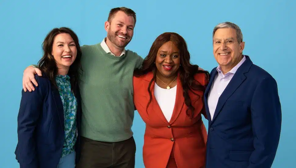 From left, Loresa Limrick, James Robinson, Genevieve Oduor, and Frank Monterosso.