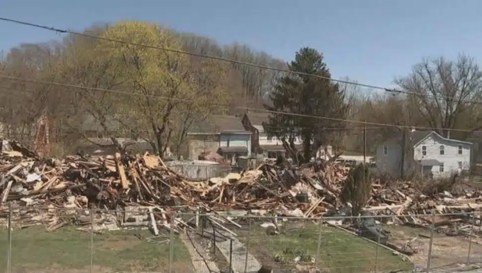 parkesburg fire wreckage
