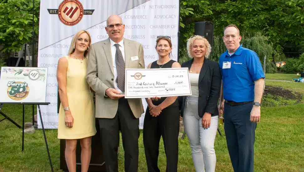 Rachel Cathell, Executive Director, WCCCC; Greg Vietri, G.A. Vietri, Inc.; Sonia Huntzinger, Executive Director, Coatesville 2nd Century Alliance; Amber Little-Turner, Downtown Manager, Coatesville 2nd Century Alliance; Tom Taylor, Board Chair, Coatesville 2nd Century Alliance