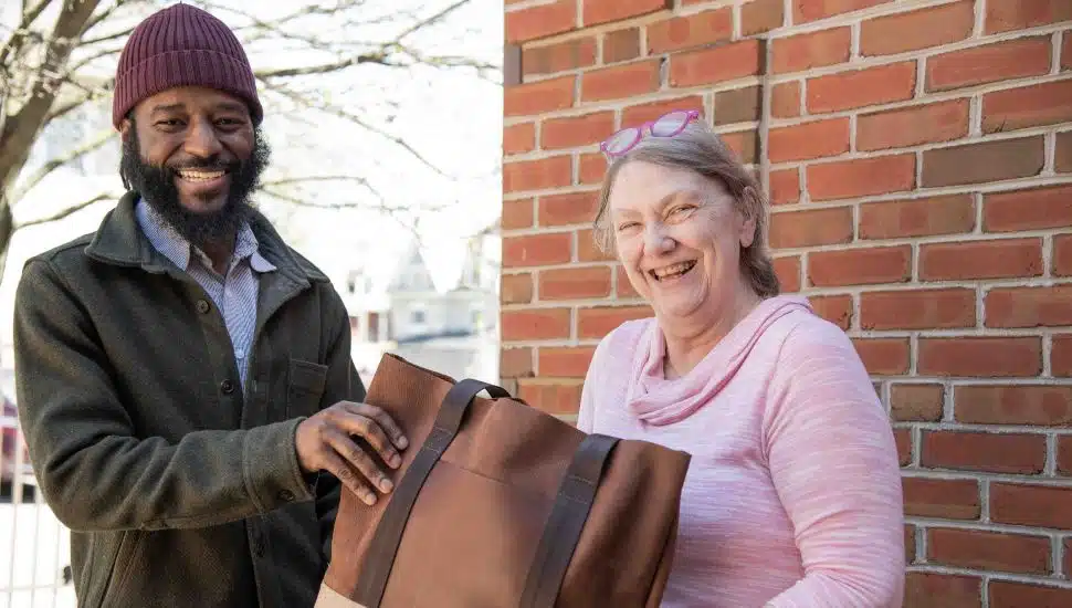 Lance Mobley, left, and Penny Williams, Coatesville Library Executive Director.
