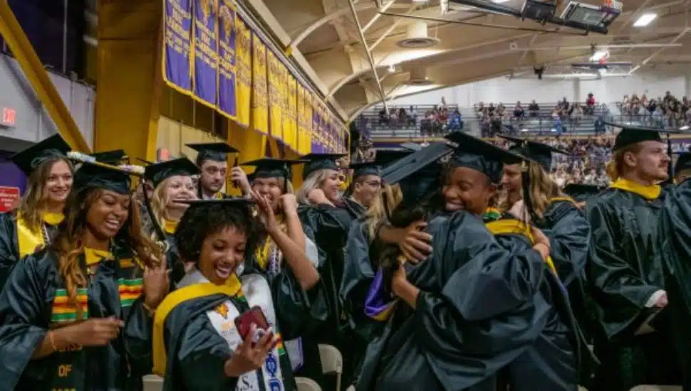 students graduating