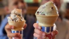 kids holding ice cream cones
